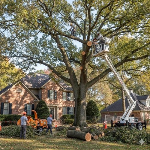 Oak tree removal in Tampa, Florida