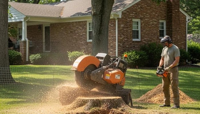 Stump grinding service in Tampa, Florida